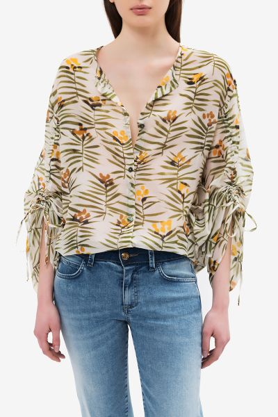 Terra - Wide shirt with laces