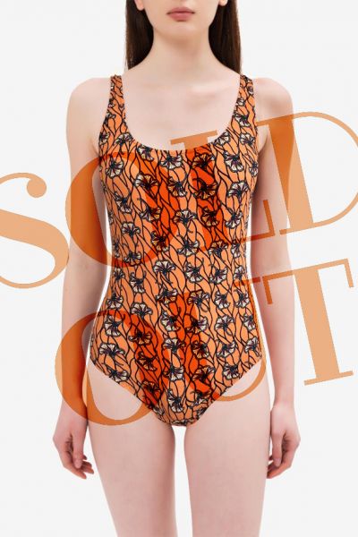 Kina - Olympic swimsuit in floral pattern